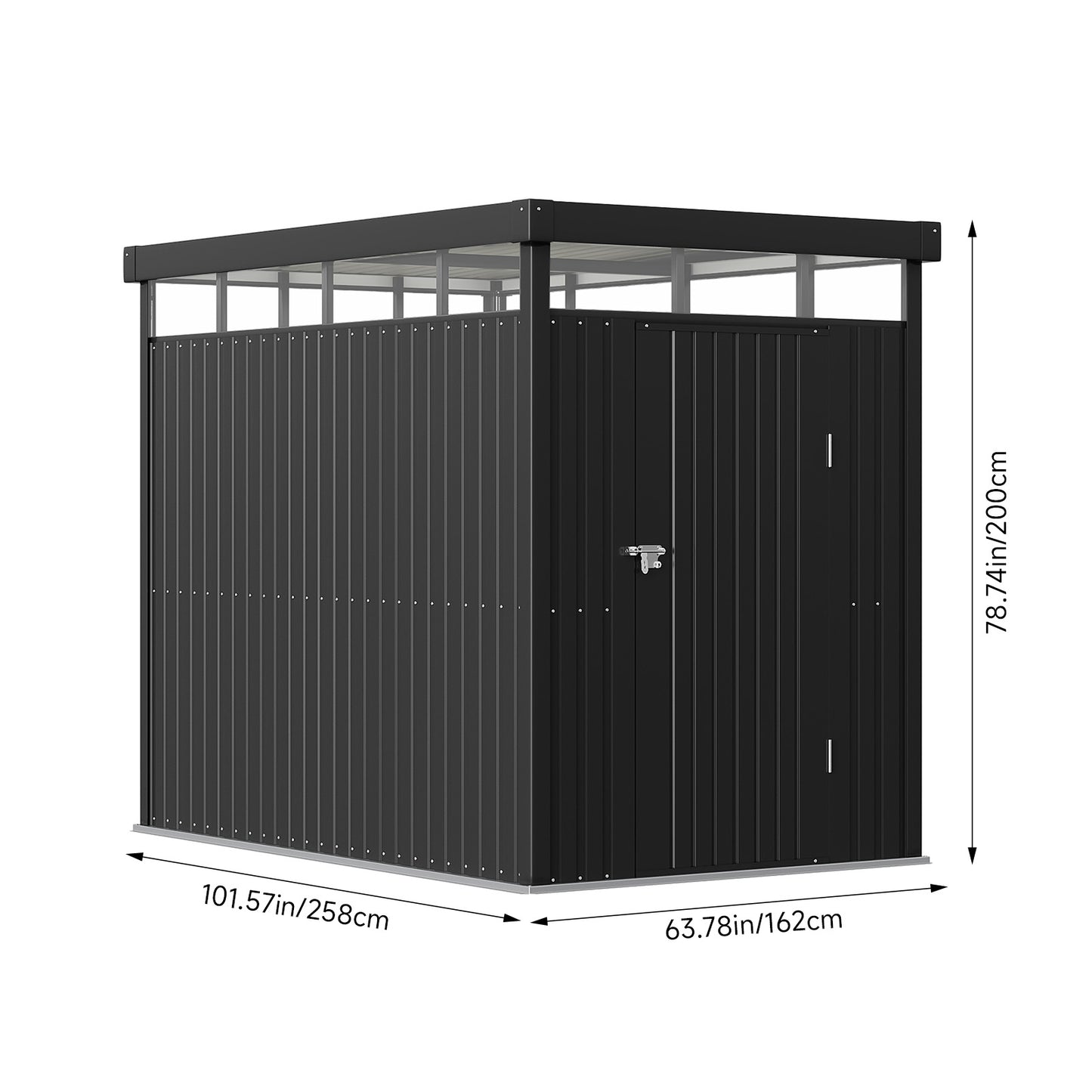 Weatherproof Metal Garden Storage Shed with Lockable Door and Window