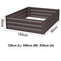 Dimensions of galvanized steel square raised garden bed – full size specifications for gardening and landscaping