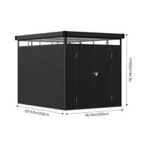 Weatherproof Metal Garden Storage Shed with Lockable Door and Window