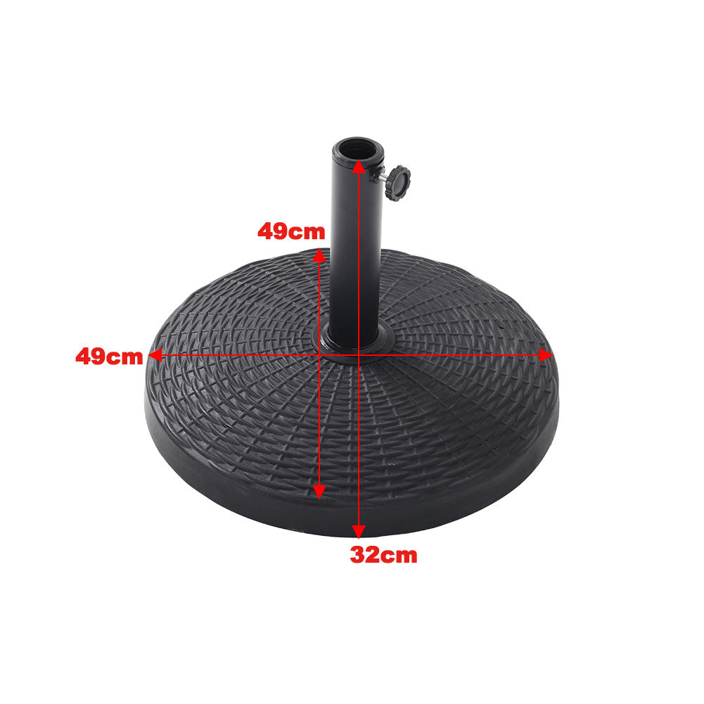 Stylish Resin Parasol Base Sturdy Weather Resistant Outdoor Parasol Stand