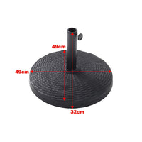 Stylish Resin Parasol Base Sturdy Weather Resistant Outdoor Parasol Stand