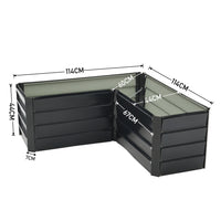 Dimensions of 7-shape raised garden bed outdoor weatherproof planter – full size specifications for gardening