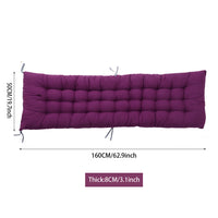 Dimensions of Outdoor Seat Cushion Thick Tufted Pad in Purple - Ideal for standard garden patio chairs