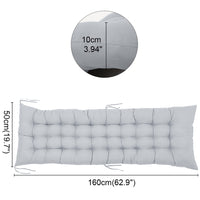 Dimensions of Outdoor Seat Cushion Thick Tufted Pad in Grey - Perfect for standard garden patio chairs