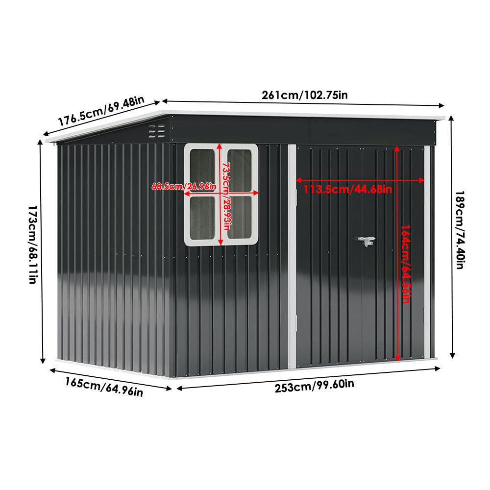 9x6ft charcoal metal shed dimensions – full measurements for outdoor space planning