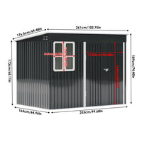 9x6ft charcoal metal shed dimensions – full measurements for outdoor space planning