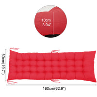 Dimensions of Outdoor Seat Cushion Thick Tufted Pad in Red - Perfect fit for most garden patio chairs