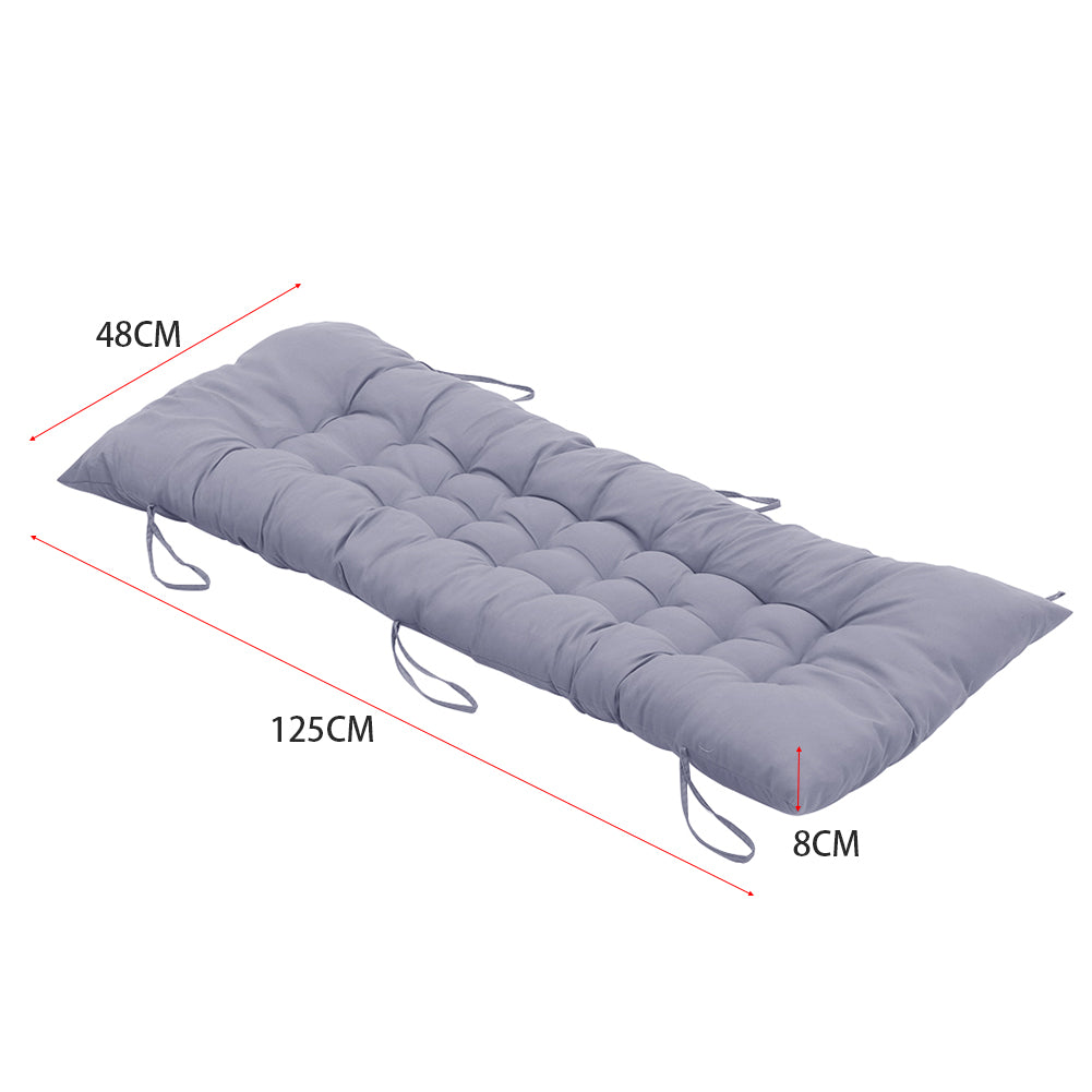 Dimensions of Comfy Lounge Cushion Extra Thick Padding in Grey - Perfect size for most lounge chairs and garden seating