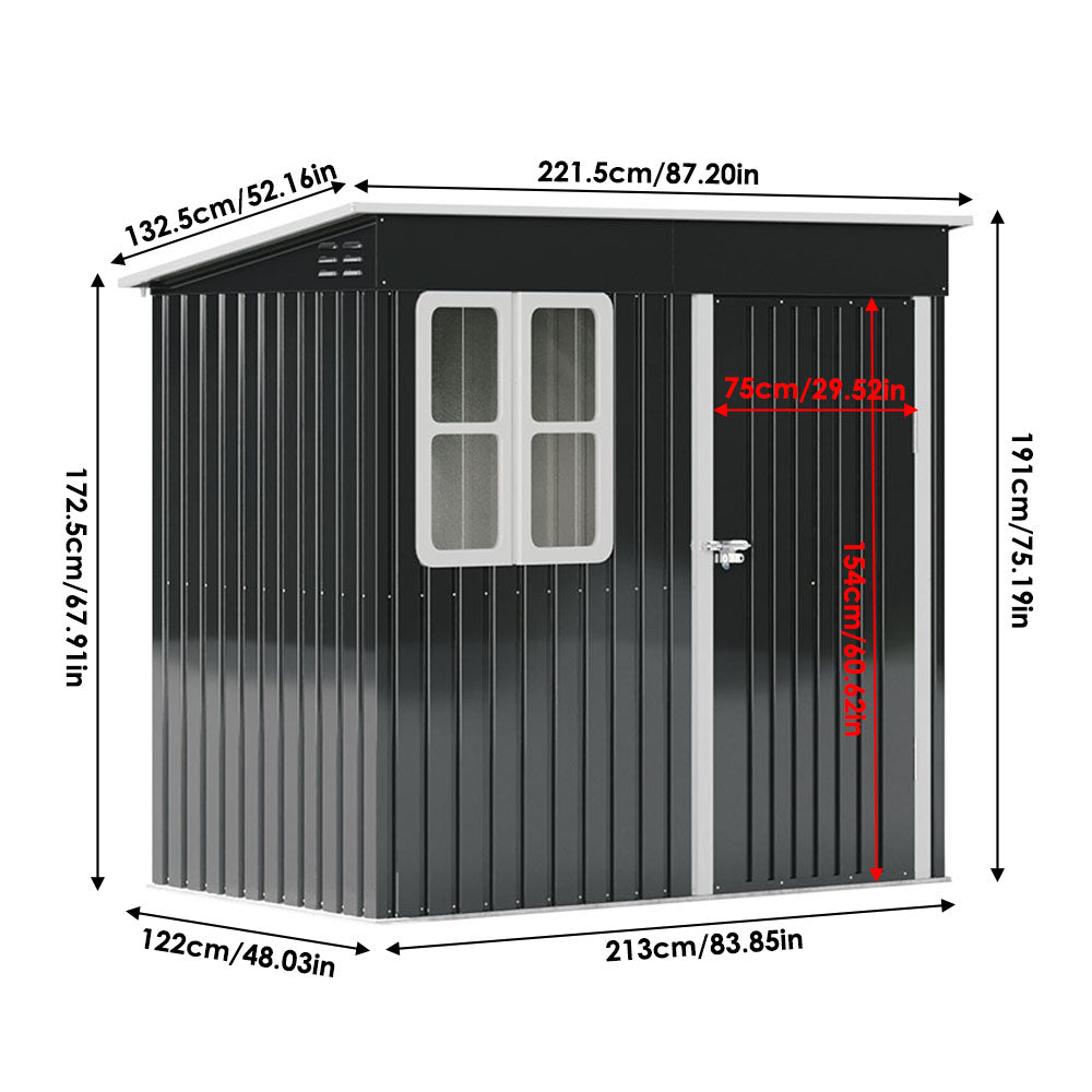 7x4ft outdoor storage shed dimensions – accurate size reference for planning garden space