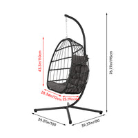 Garden Swing Chair with Stand and Cushion