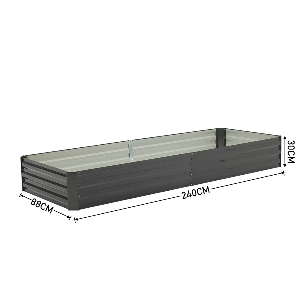 Dimensions of rectangular galvanized steel raised bed – full size specifications for outdoor gardening