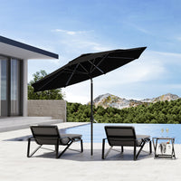 3M Garden Sunshade Tilt Parasol Umbrella with Crank