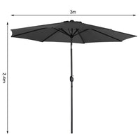 3M Garden Sunshade Tilt Parasol Umbrella with Crank