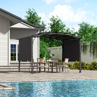 Modern Outdoor Garden Gazebo with Canopy – Dark Grey Freestanding Shade Structure