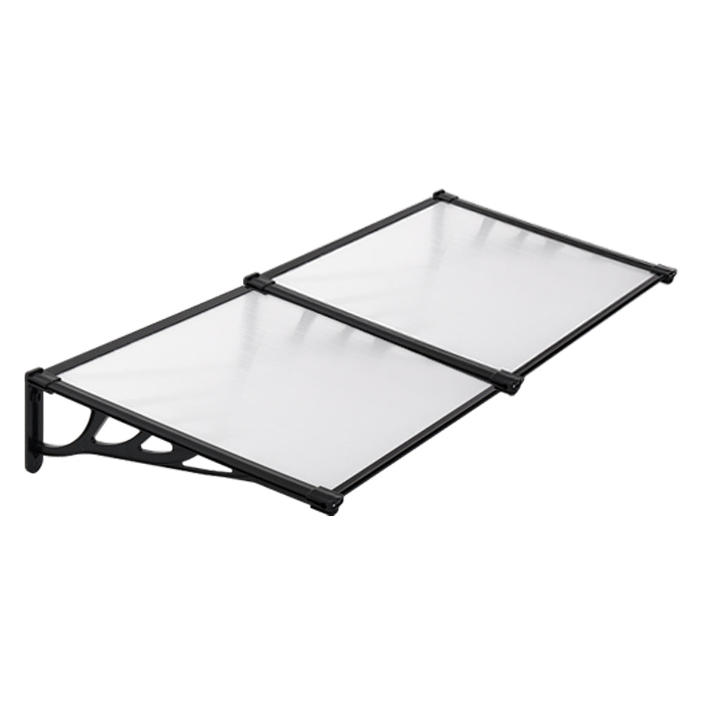 140cm Black Frame Rain Cover with Transparent Panel - White Background Image