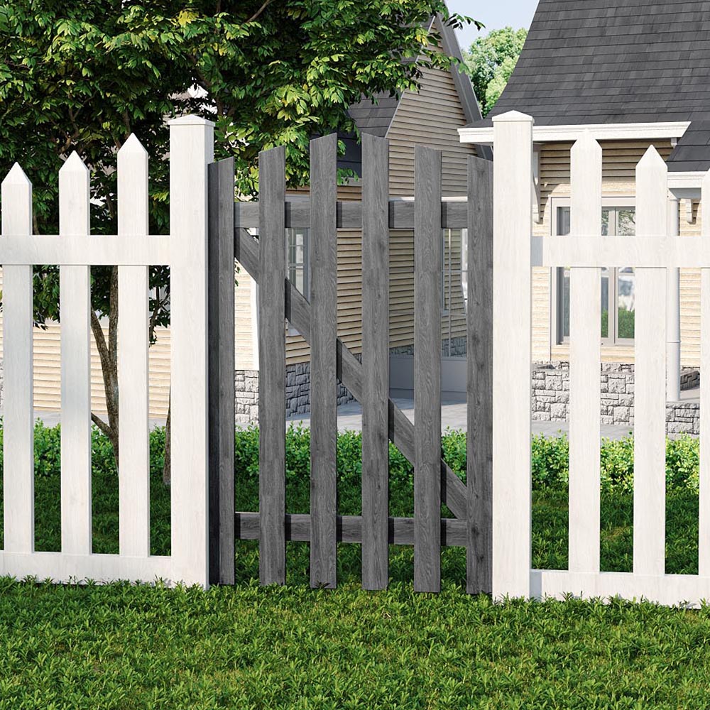 Spruce Wood Garden Gate Arched Top with T Hinges & Door Bolt