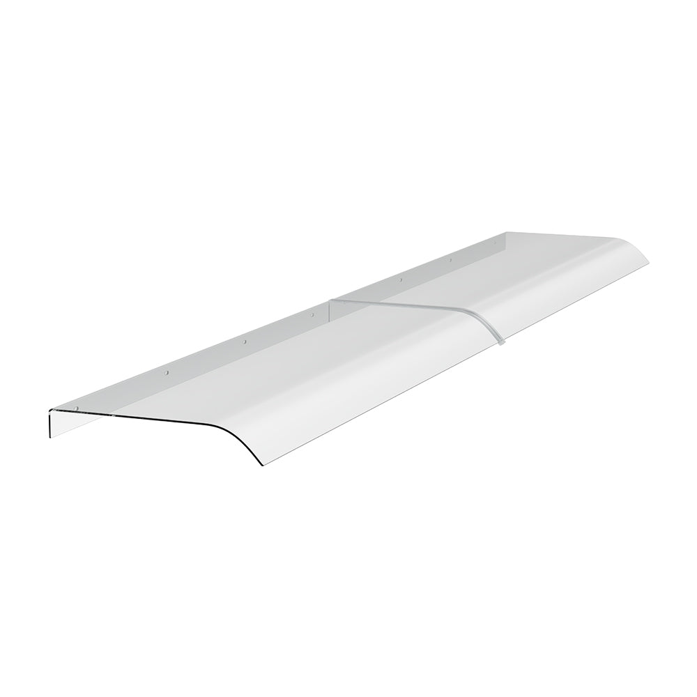 200cm Transparent Arc Awning – Polycarbonate Door/Window Cover with Aluminum Frame