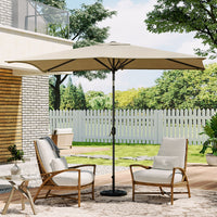 Khaki Garden Tilt Market Rectangular Parasol Umbrella