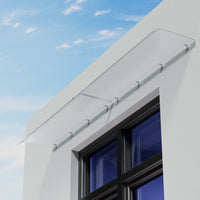200cm Arc Frosted Window Doorway Awning Canopy – Large Outdoor Shelter for Rain and Sun Protection