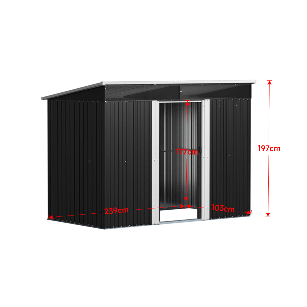 9x4ft Metal Garden Shed Dimensions – Size Guide for Sliding Door Outdoor Storage Shed