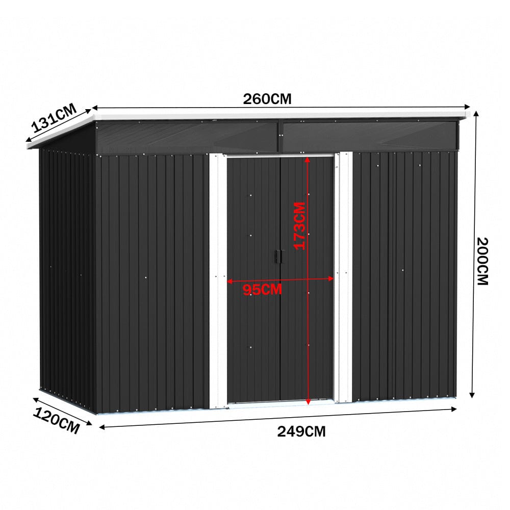 9x4ft Metal Garden Shed Dimensions – Size Guide for Sliding Door Outdoor Storage Shed