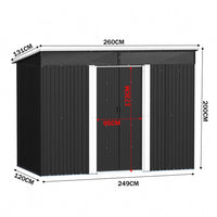 9x4ft Metal Garden Shed Dimensions – Size Guide for Sliding Door Outdoor Storage Shed