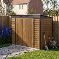 8x4FT Metal Garden Storage Shed with Lockable Double Doors
