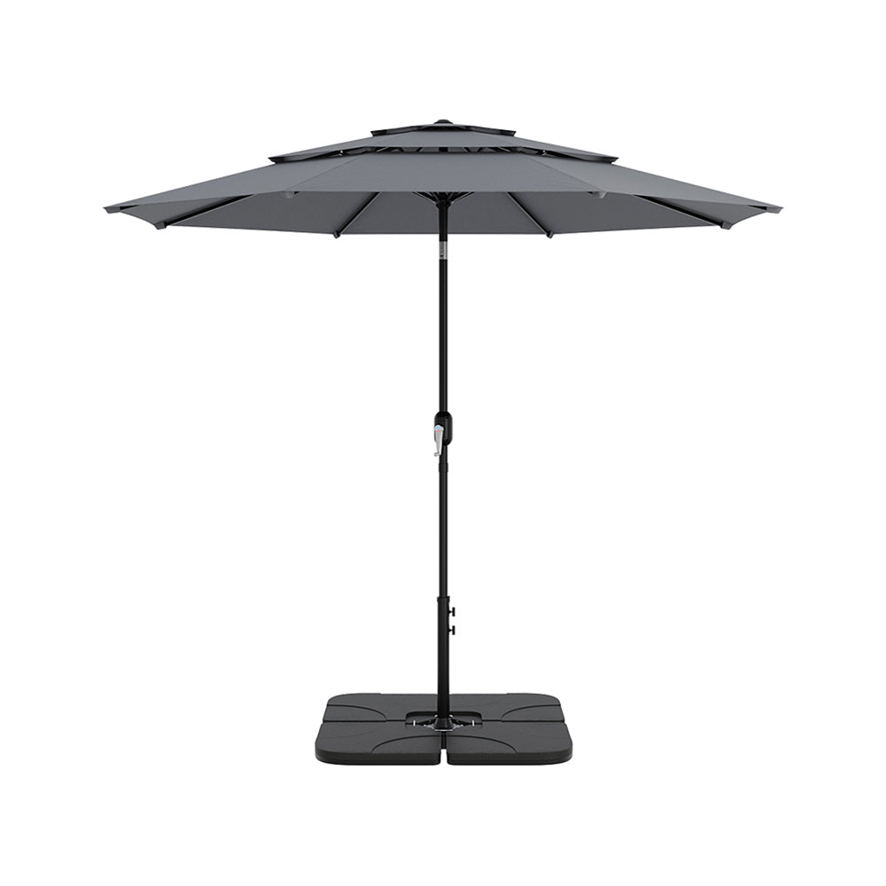 2.93M Garden 3 Tier Parasol Umbrella with Base