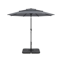 2.93M Garden 3 Tier Parasol Umbrella with Base