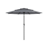 2.93M Garden 3 Tier Parasol Umbrella with Base