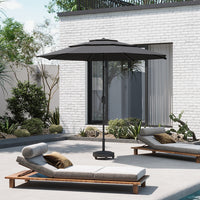 2.93M Garden 3 Tier Parasol Umbrella with Base