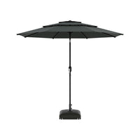 2.93M Garden 3 Tier Parasol Umbrella with Base