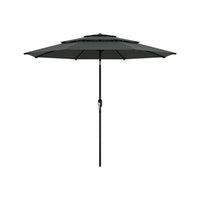 2.93M Garden 3 Tier Parasol Umbrella with Base