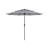 Grey Garden 3 Tier Parasol Umbrella with Base