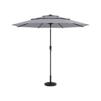 Grey Garden 3 Tier Parasol Umbrella with Base