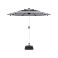 Grey Garden 3 Tier Parasol Umbrella with Base