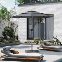 Grey Garden 3 Tier Parasol Umbrella with Base