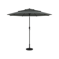 Grey Garden 3 Tier Parasol Umbrella with Base