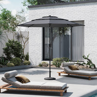 Grey Garden 3 Tier Parasol Umbrella with Base