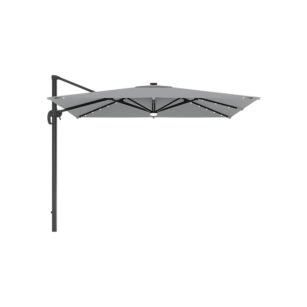 3M Garden Square Cantilever Parasol Umbrella with LED Lights