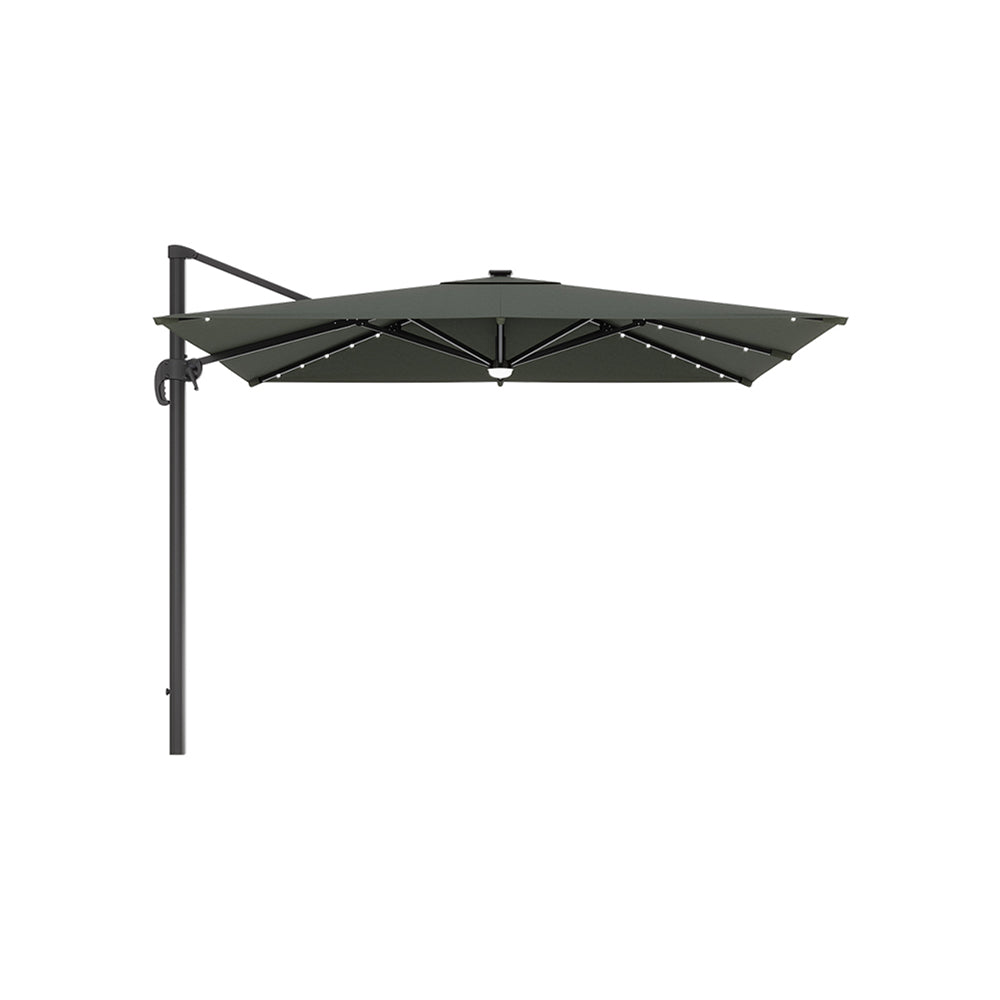 3M Garden Square Cantilever Parasol Umbrella with LED Lights