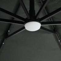 3M Garden Square Cantilever Parasol Umbrella with LED Lights