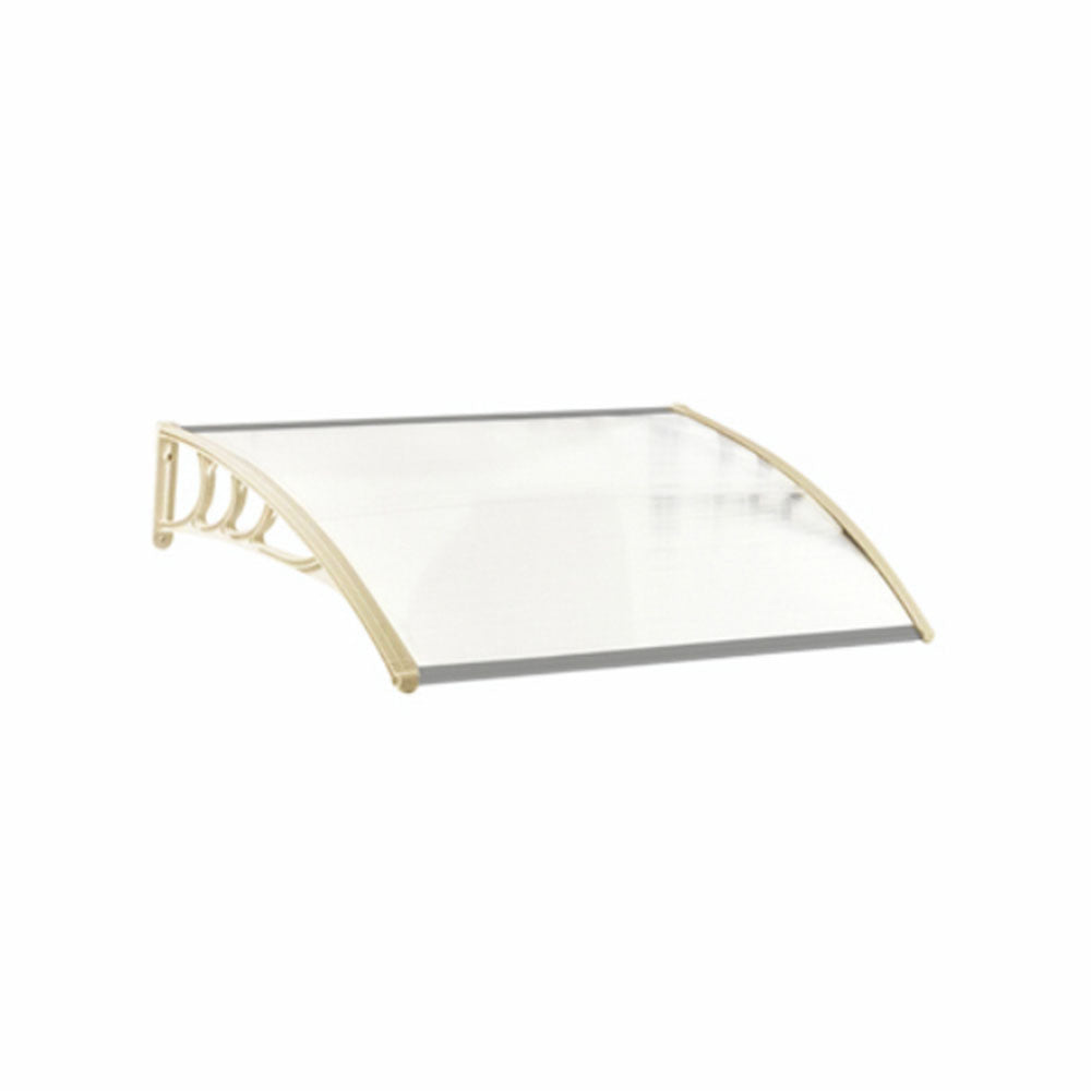 120cm White Aluminum Awning for Doors and Windows – Durable Polycarbonate Cover