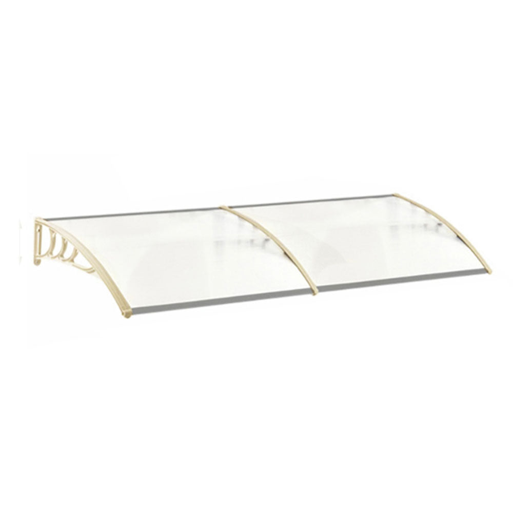 White 190cm Aluminum Awning – Outdoor Sun and Rain Shade with Durable Polycarbonate Cover