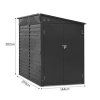 Dimensions of 9x5ft Black Steel Shed – Secure and Spacious Outdoor Garden Storage