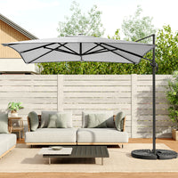 3M Garden Steel Square Cantilever Parasol Umbrella