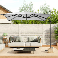 3M Garden Steel Square Cantilever Parasol Umbrella