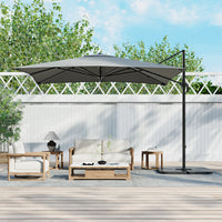 3M Garden Steel Square Cantilever Parasol Umbrella