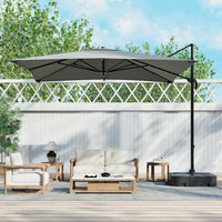 3M Garden Steel Square Cantilever Parasol Umbrella