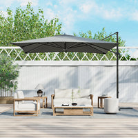 3M Garden Steel Square Cantilever Parasol Umbrella